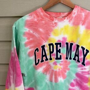 RAGWEAR Cape May tie-dye crew neck sweatshirt beach causal vacation sz M EUC